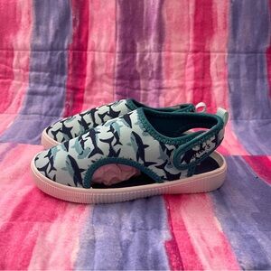 Carter Shark Print Kids Aqua Sandals size 9